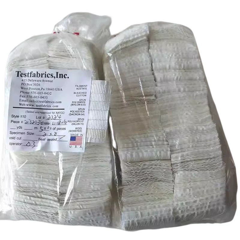 Testfabric AATCC Multifiber No. 10 Precut Pieces of 2 x 2 inches (5 x 5 cm) with heat-sealed