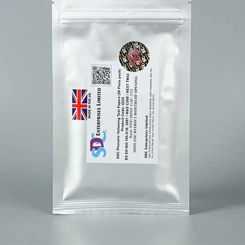 SDC phenolic yellowing test papers